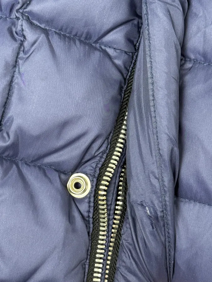 2010s Balmain Blue Leather Shoulder Patch Puffer Jacket PCHTnLD 11