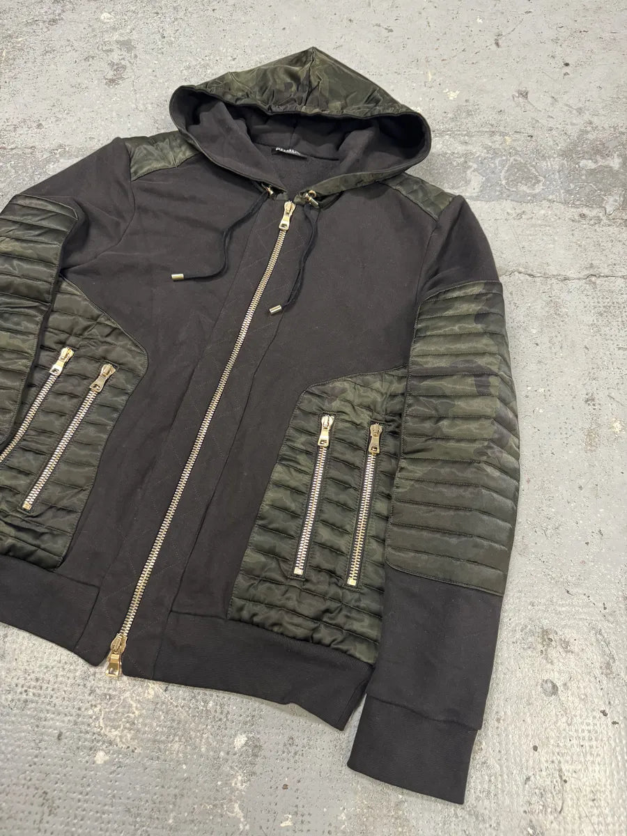 2010s Balmain Obscure Camo Padded Zip-up Hoodie NhTvgZA 4