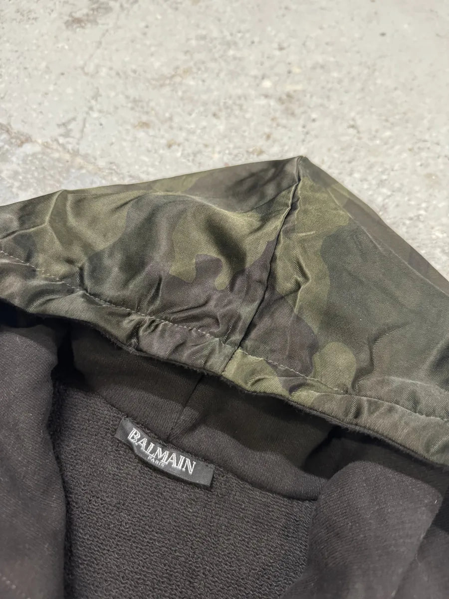 2010s Balmain Obscure Camo Padded Zip-up Hoodie NhTvgZA 5