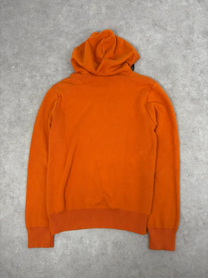 2010s Balmain Orange Buttoned Hooded Sweater wCGiMmD 5