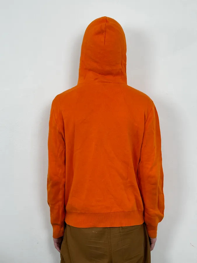 2010s Balmain Orange Buttoned Hooded Sweater sgmHaTf 2