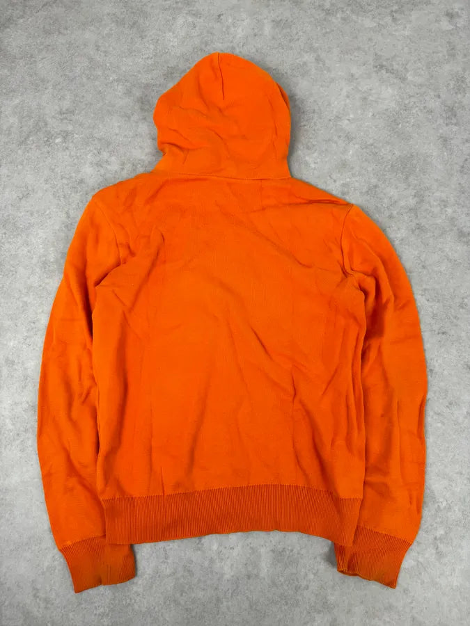 2010s Balmain Orange Buttoned Hooded Sweater sgmHaTf 5
