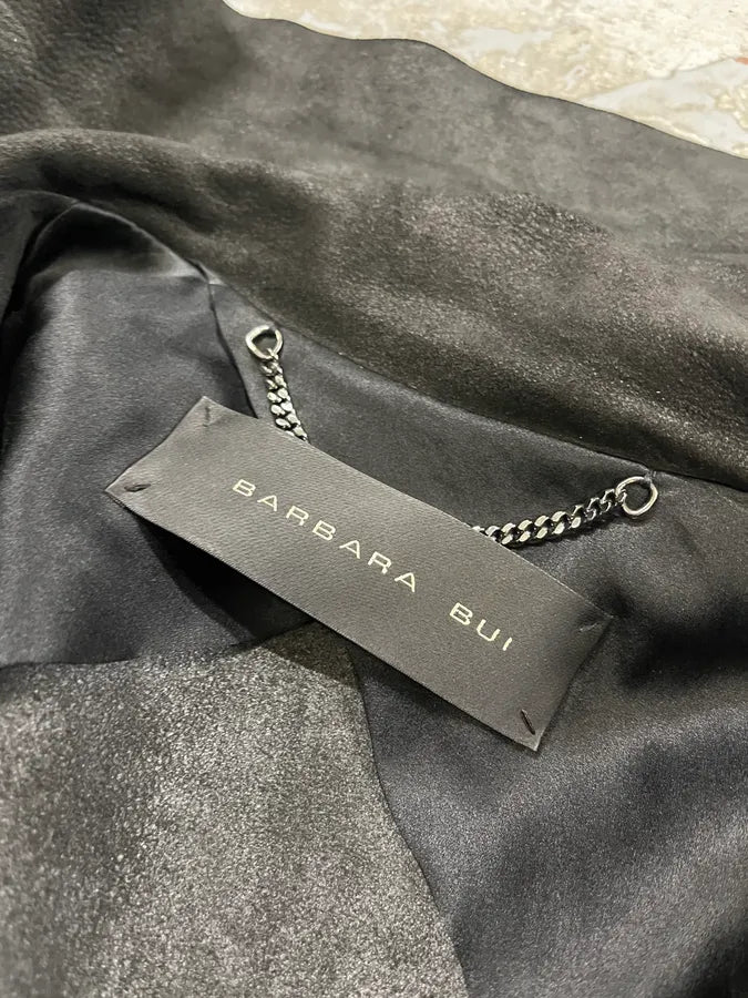 2010s Barbara Bui Horizontal Zips Black Leather Jacket AtGDxIB 8