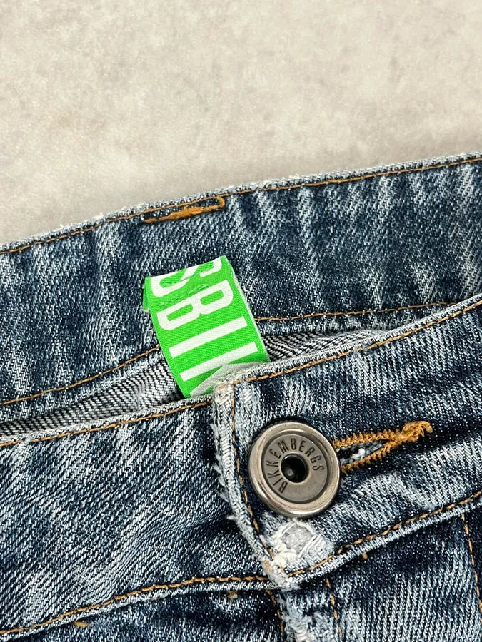 2010s Bikkembergs Blue Avant-Garde Denim Jeans RaWEDOT 8