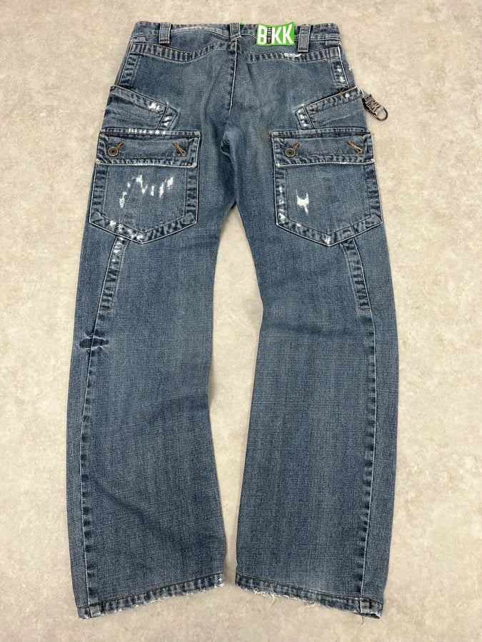 2010s Bikkembergs Blue Avant-Garde Denim Jeans RaWEDOT 0