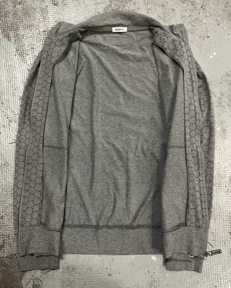 2010s Bikkembergs Grey Honeycomb Zip-up Sweater BnlfQsl 10