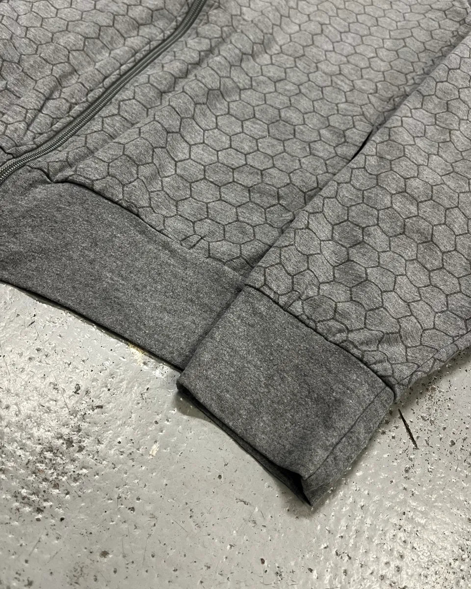 2010s Bikkembergs Grey Honeycomb Zip-up Sweater BnlfQsl 6