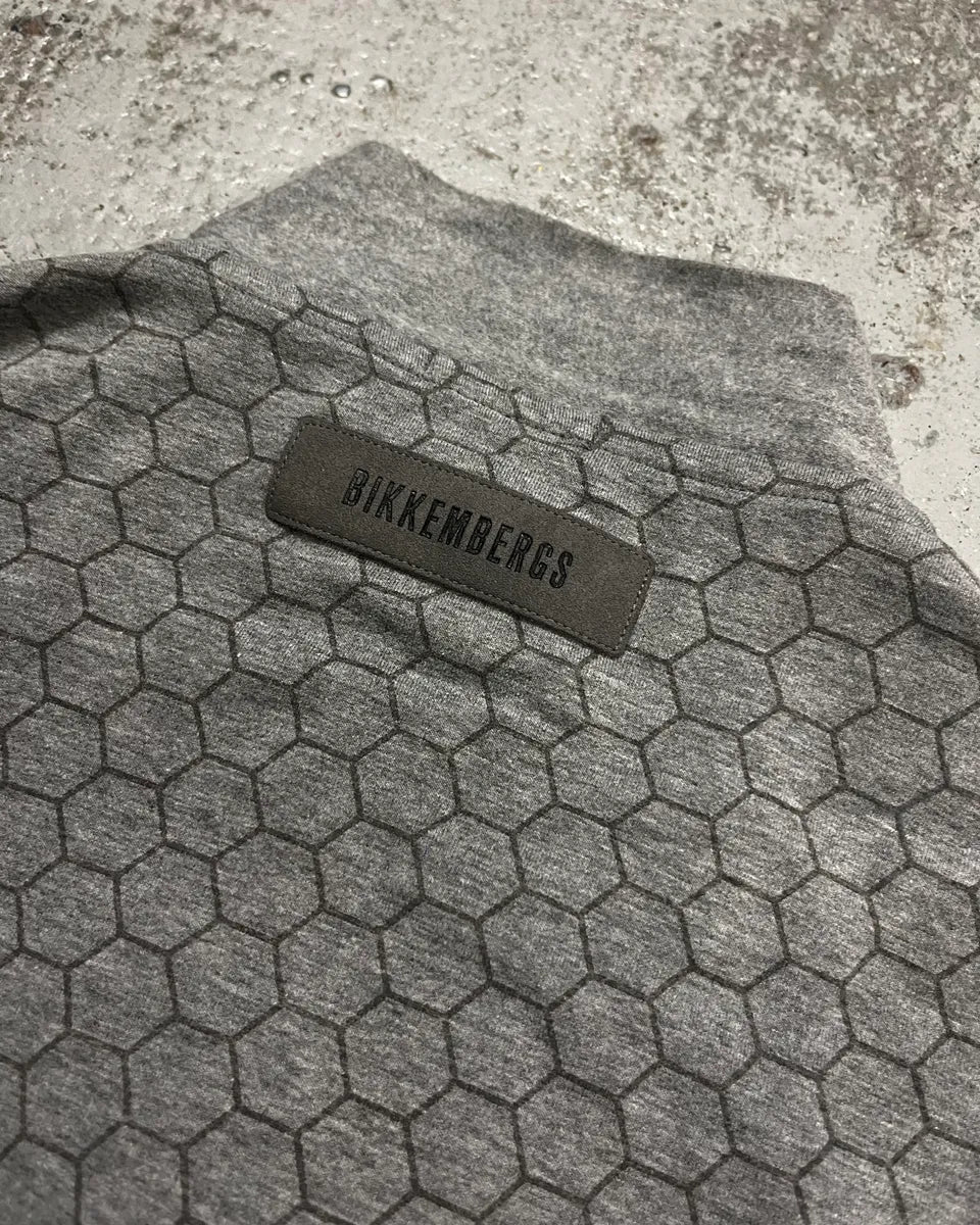 2010s Bikkembergs Grey Honeycomb Zip-up Sweater BnlfQsl 9