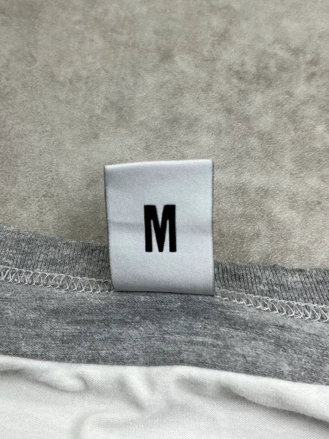 2010s Bikkembergs White & Grey Layered Logo Longsleeve tPahLlj 10