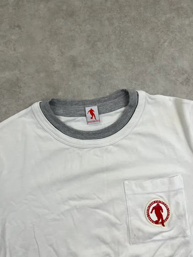 2010s Bikkembergs White & Grey Layered Logo Longsleeve tPahLlj 4