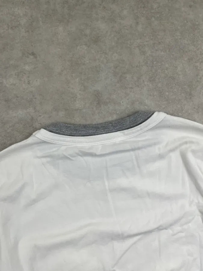 2010s Bikkembergs White & Grey Layered Logo Longsleeve tPahLlj 5