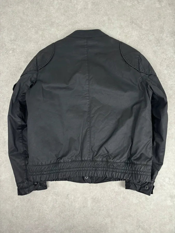 2010s Black Nylon Bomber Multi-Zip Jacket EQNoBNd 4