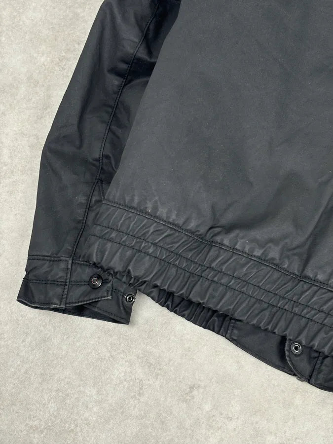 2010s Black Nylon Bomber Multi-Zip Jacket EQNoBNd 8