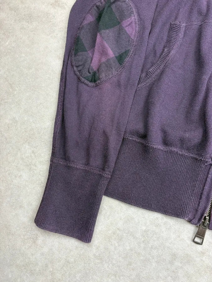 2010s Burberry Purple Check Patch Tartan Zip-up Hoodie wqNfLvJ 7