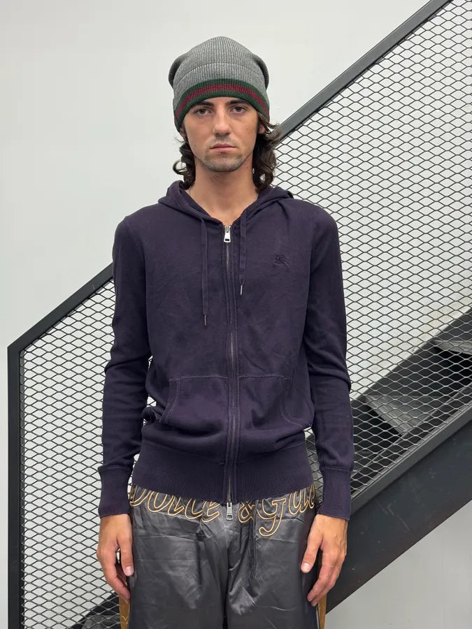 2010s Burberry Purple Check Patch Tartan Zip-up Hoodie wqNfLvJ 1