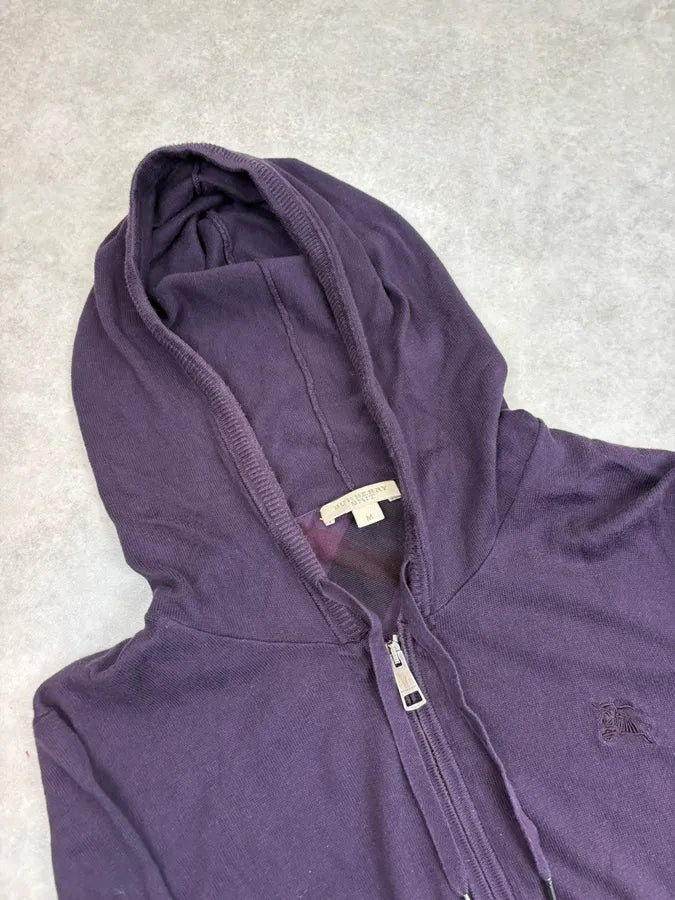 2010s Burberry Purple Check Patch Tartan Zip-up Hoodie wqNfLvJ 4