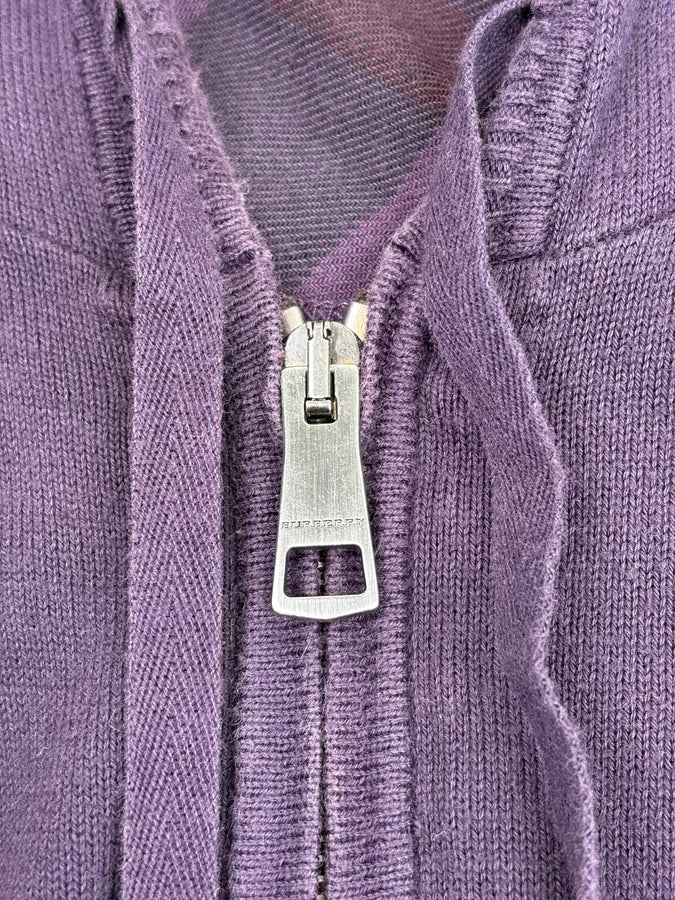 2010s Burberry Purple Check Patch Tartan Zip-up Hoodie wqNfLvJ 9
