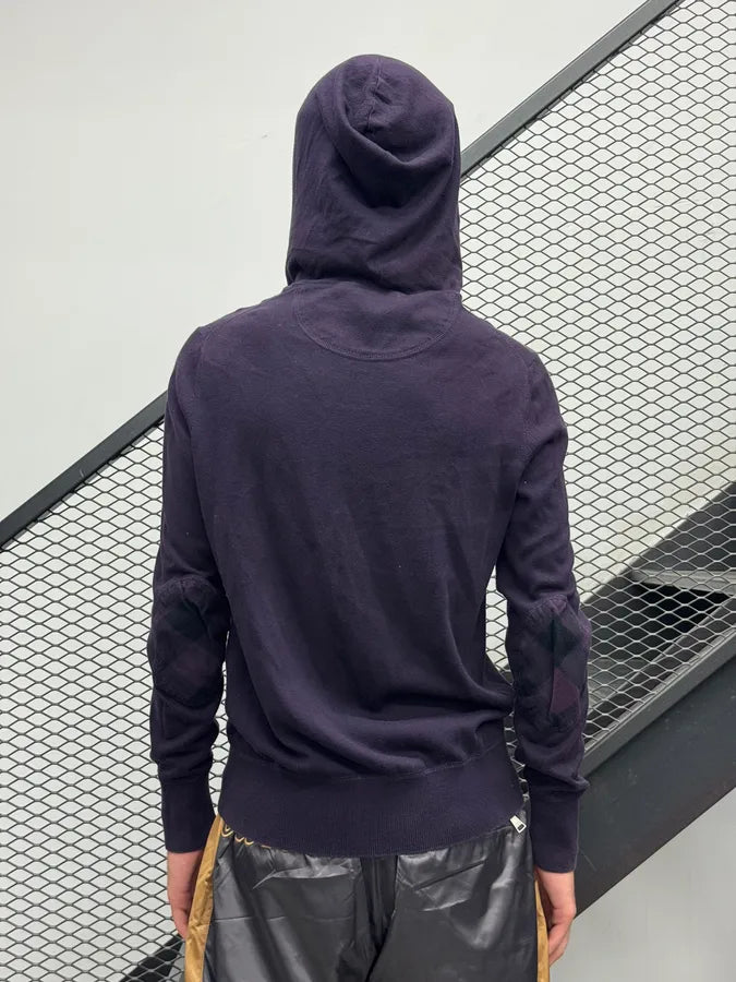 2010s Burberry Purple Check Patch Tartan Zip-up Hoodie wqNfLvJ 2