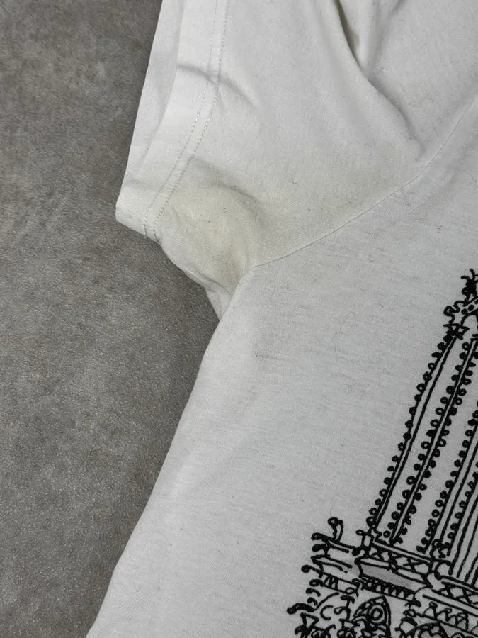 2000s Burberry White Notre-Dame Print T-Shirt HtipZlI 7
