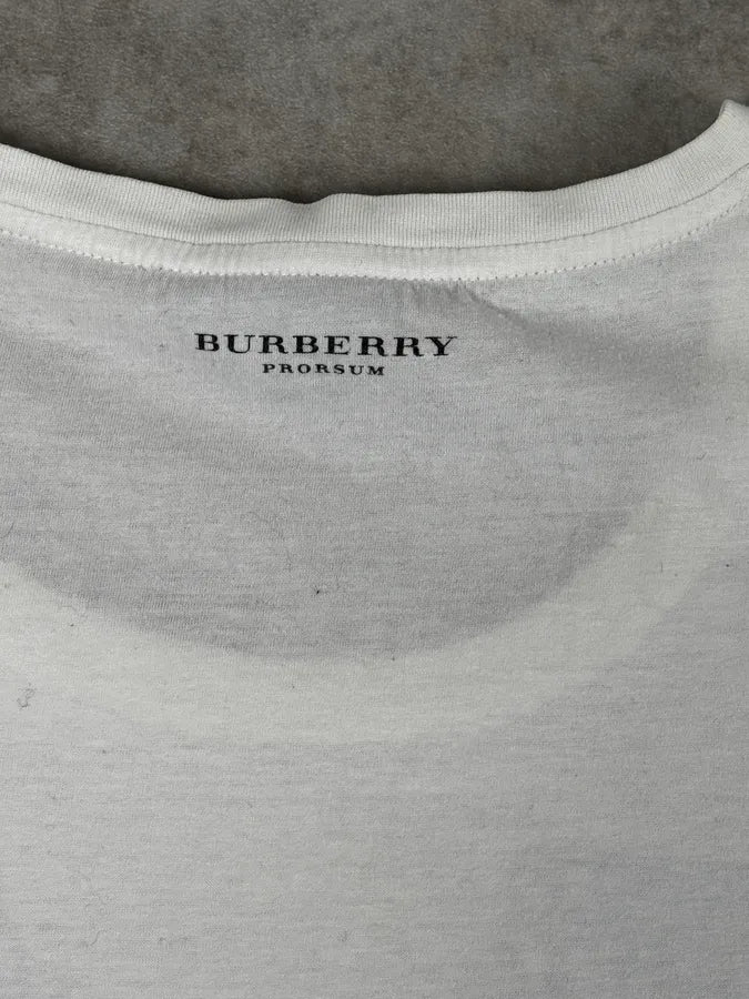 2000s Burberry White Notre-Dame Print T-Shirt HtipZlI 8