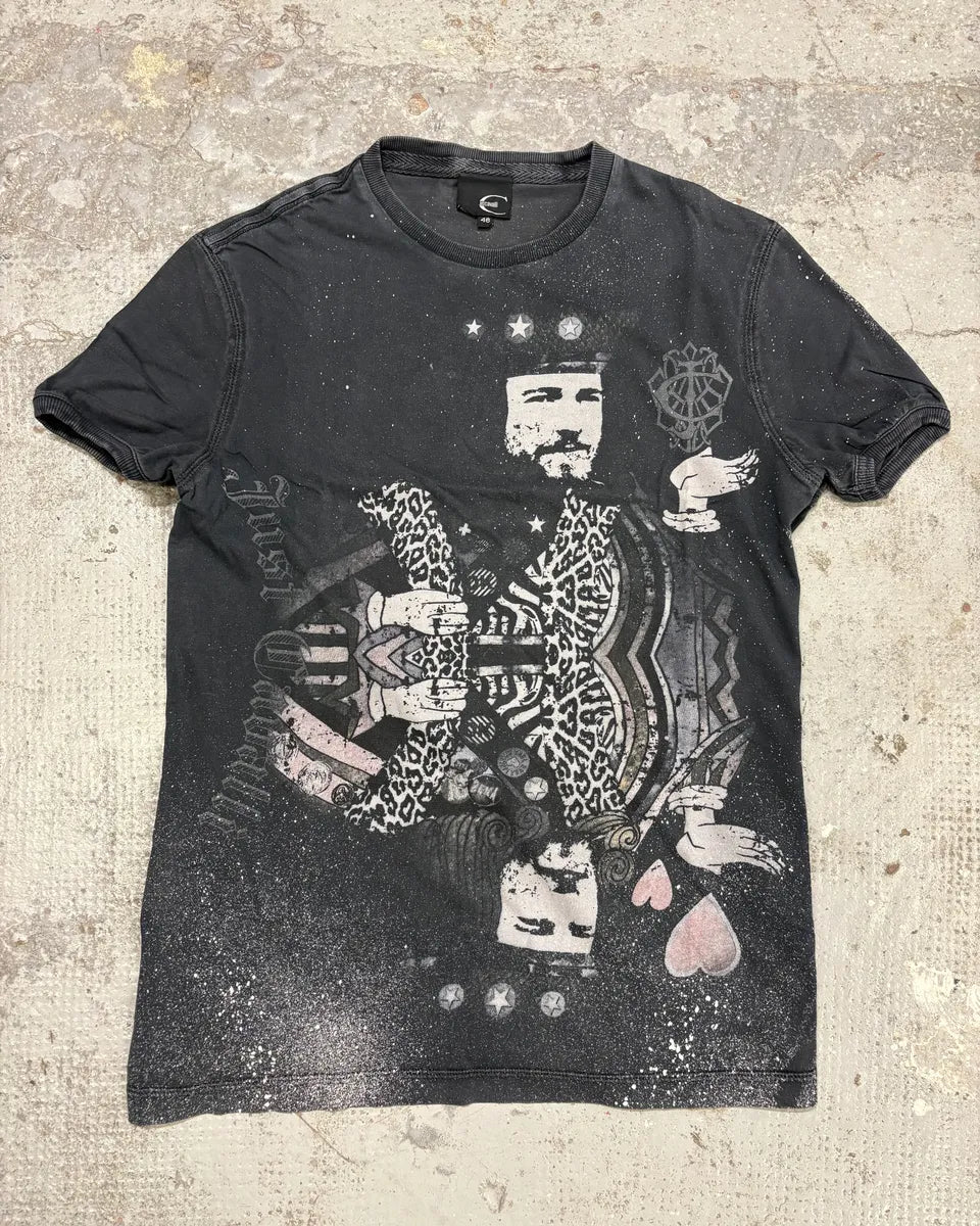 SS2011 Cavalli Anthracite Grey Dictator T-Shirt JhPRvqB 0