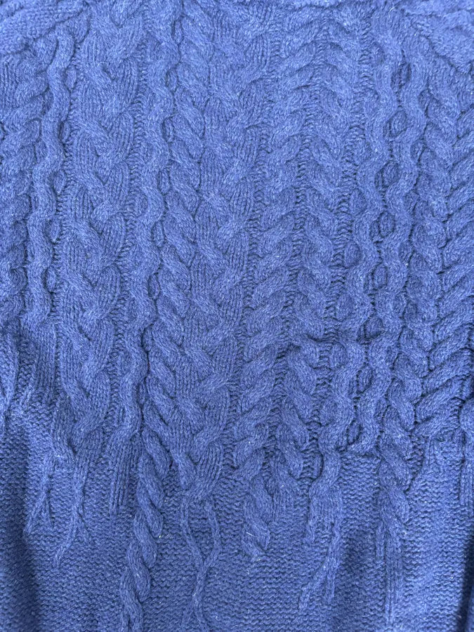 2010s Cavalli Avant-Garde Navy Destructured Wool Sweater VWwDOCf 7