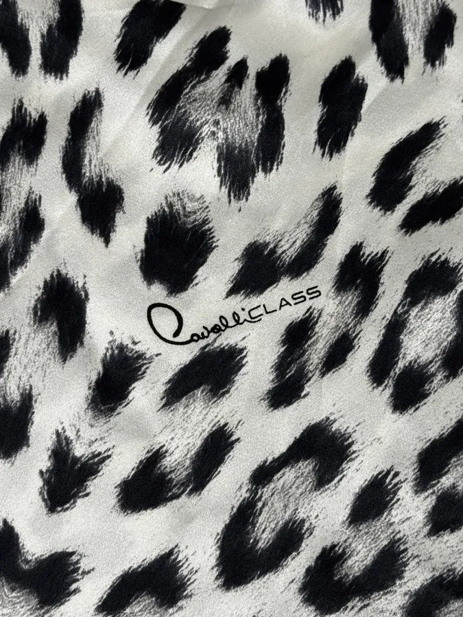 2010s Cavalli Black & White Leopard Silk Shirt JmTDmxF 10