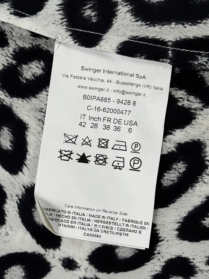 2010s Cavalli Black & White Leopard Silk Shirt JmTDmxF 13