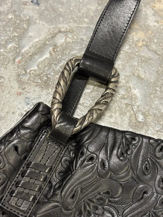 2010s Cavalli Black Leather Handle Bag MSKgntj 3