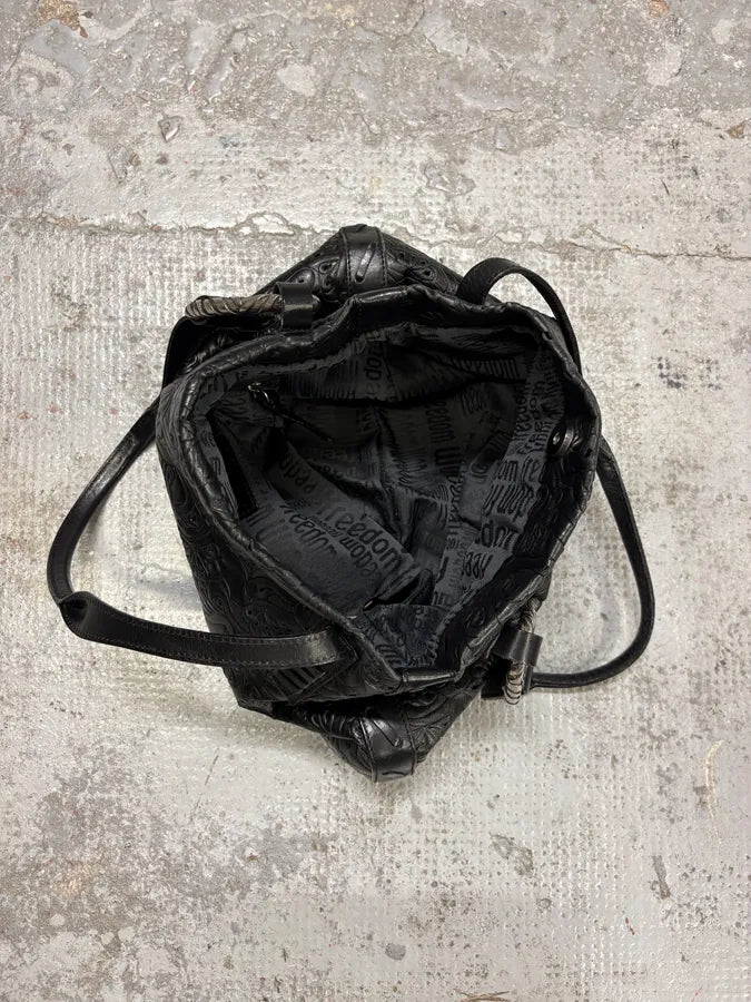 2010s Cavalli Black Leather Handle Bag MSKgntj 5