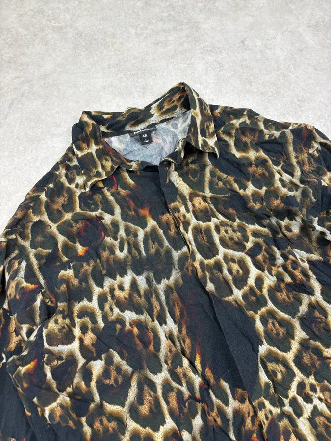 2010s Cavalli Black Leopard Fire Magma Shirt jOQjvOz 4