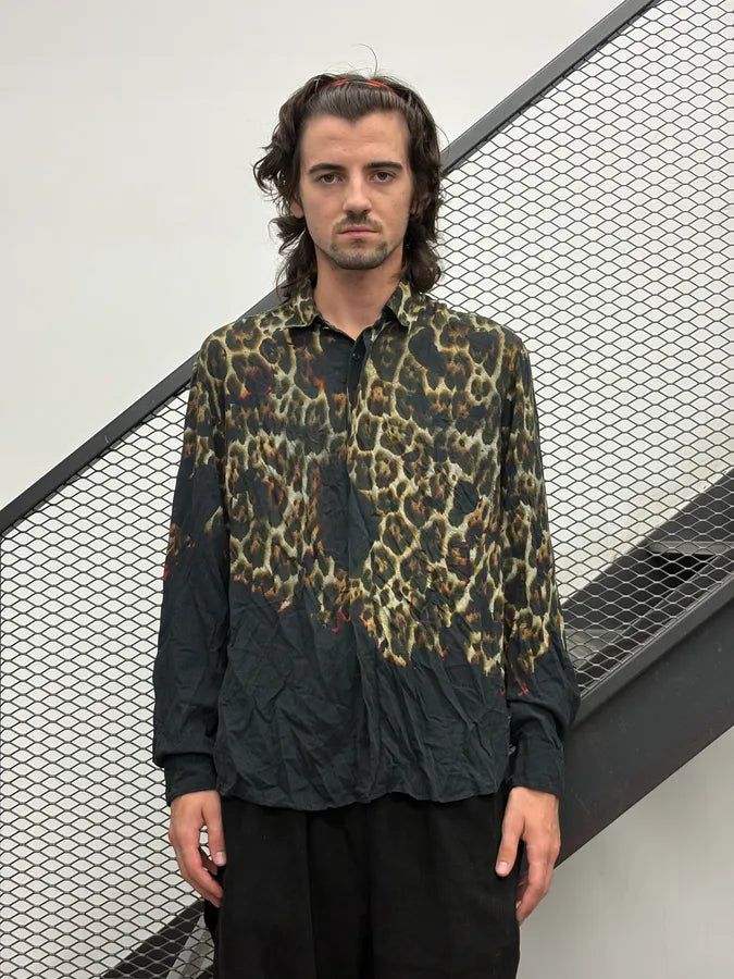 2010s Cavalli Black Leopard Fire Magma Shirt jOQjvOz 1