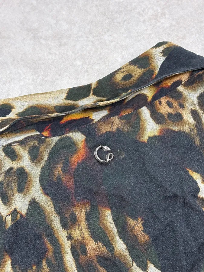 2010s Cavalli Black Leopard Fire Magma Shirt jOQjvOz 8