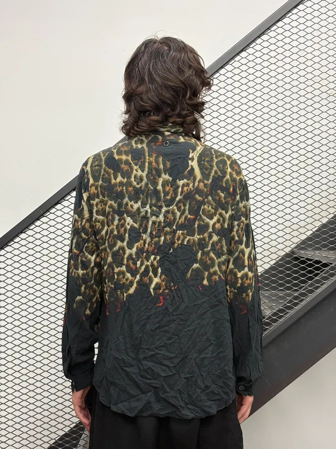 2010s Cavalli Black Leopard Fire Magma Shirt jOQjvOz 2