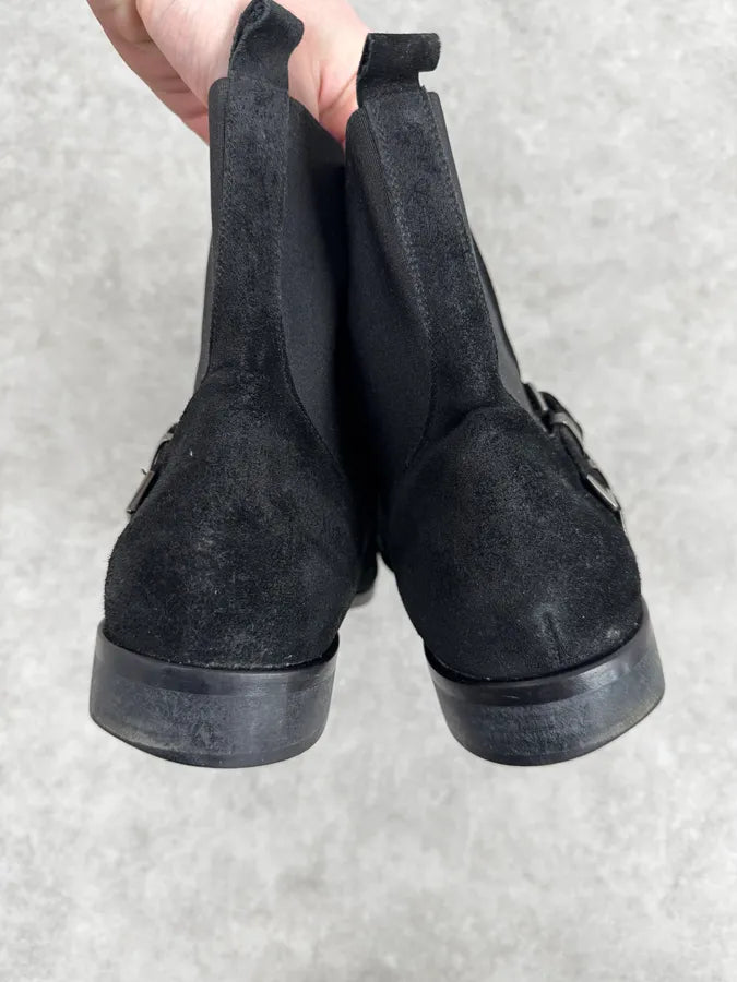 2010s Cavalli Black Suede Leather Boots SDoVJqT 6