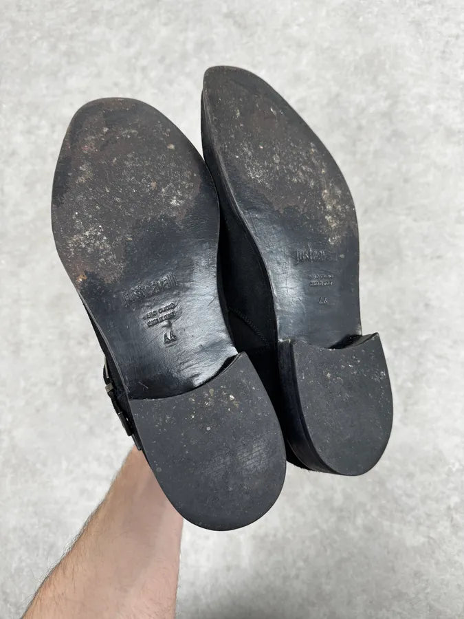 2010s Cavalli Black Suede Leather Boots SDoVJqT 7