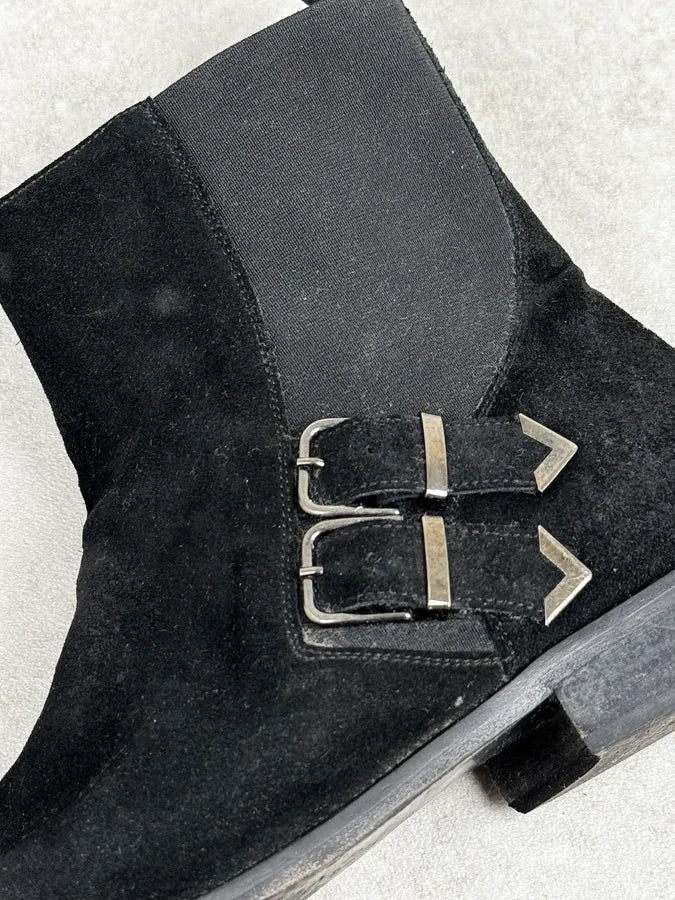 2010s Cavalli Black Suede Leather Boots SDoVJqT 3
