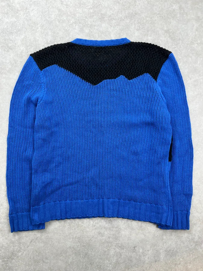 2010s Cavalli Blue & Black Contemporary Sweater jSFGJkQ 4