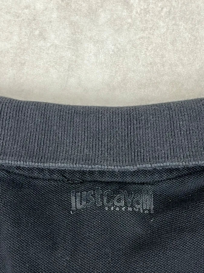 2010s Cavalli Blue & Black Palm Trees Beach Polo JyMkFIh 7
