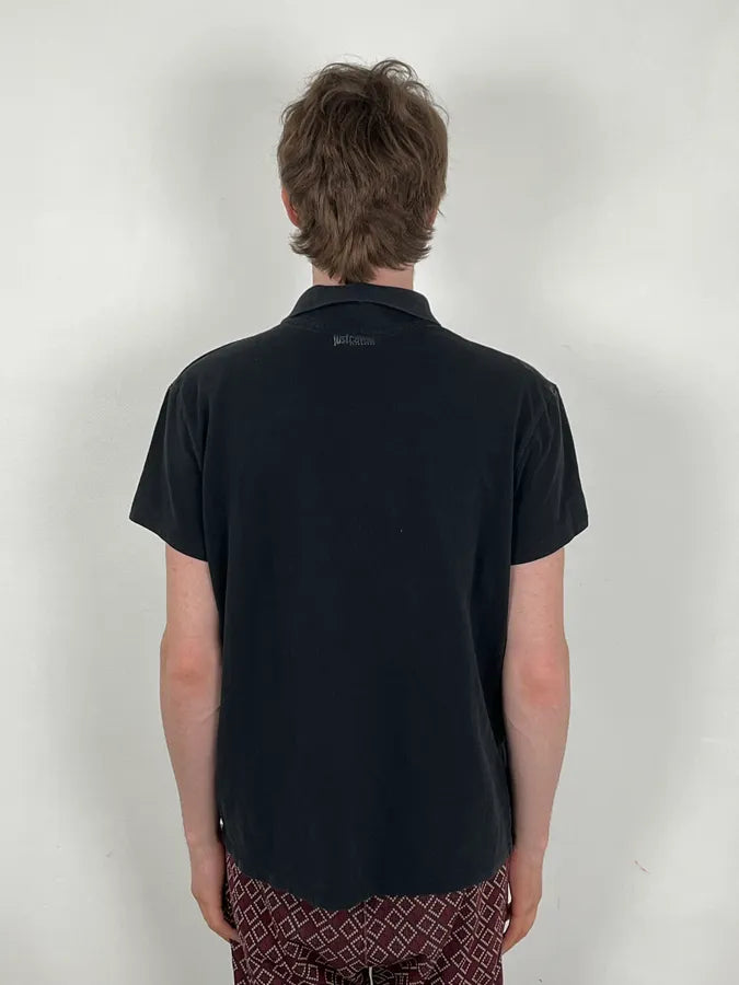 2010s Cavalli Blue & Black Palm Trees Beach Polo JyMkFIh 2