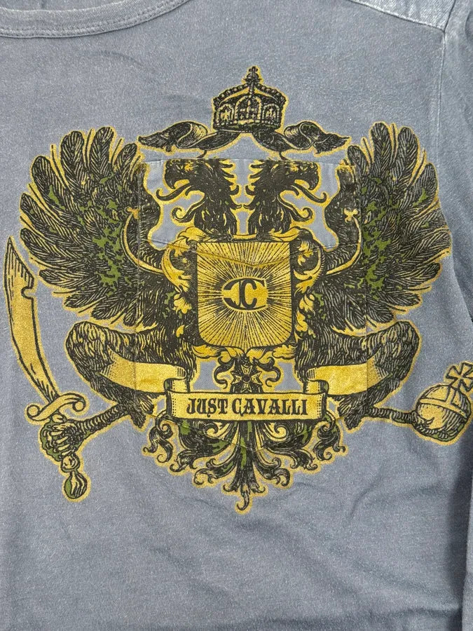 2010s Cavalli Blue Royal Military Ornament Longsleeve qBYQzuG 7
