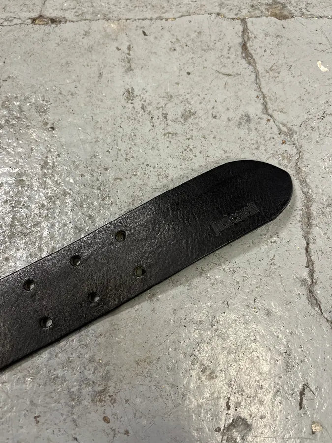 2010s Cavalli Bull Skull Buckle Leather Belt RgcWIlS 5