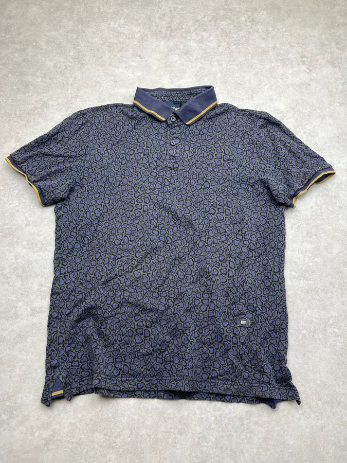 2010s Cavalli Class Leopard Navy Polo pWJYHBu 0
