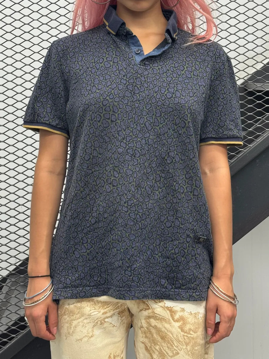 2010s Cavalli Class Leopard Navy Polo pWJYHBu 1