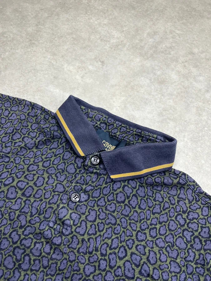 2010s Cavalli Class Leopard Navy Polo pWJYHBu 3