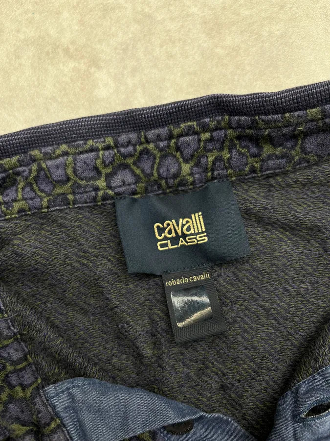 2010s Cavalli Class Leopard Navy Polo pWJYHBu 7