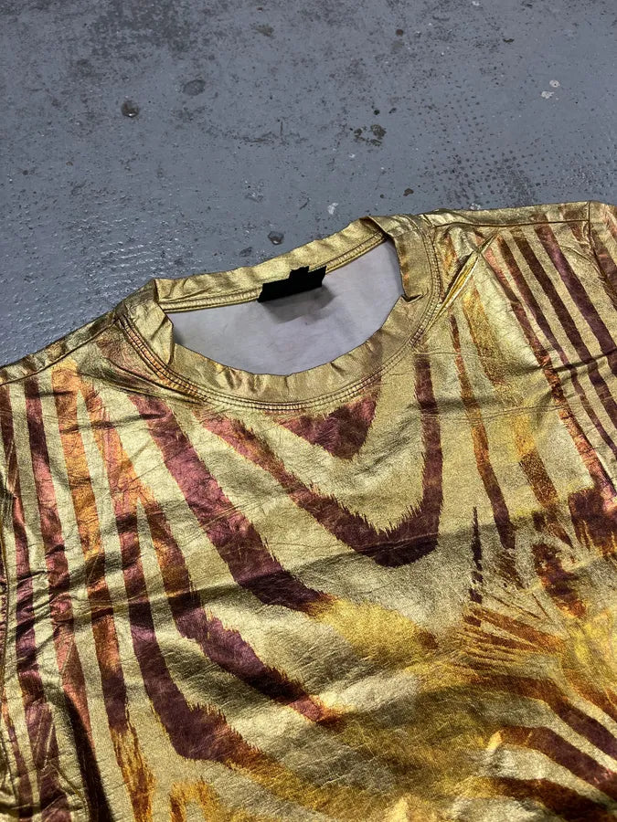 2010s Cavalli Gold Cotton Zebra Print T-Shirt  DgCSlfT 4