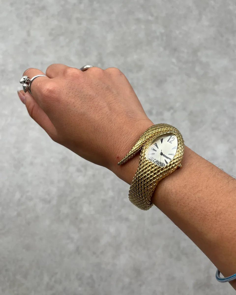 2010s Cavalli Golden Snake Bracelet Watch  gcaBIzE 0