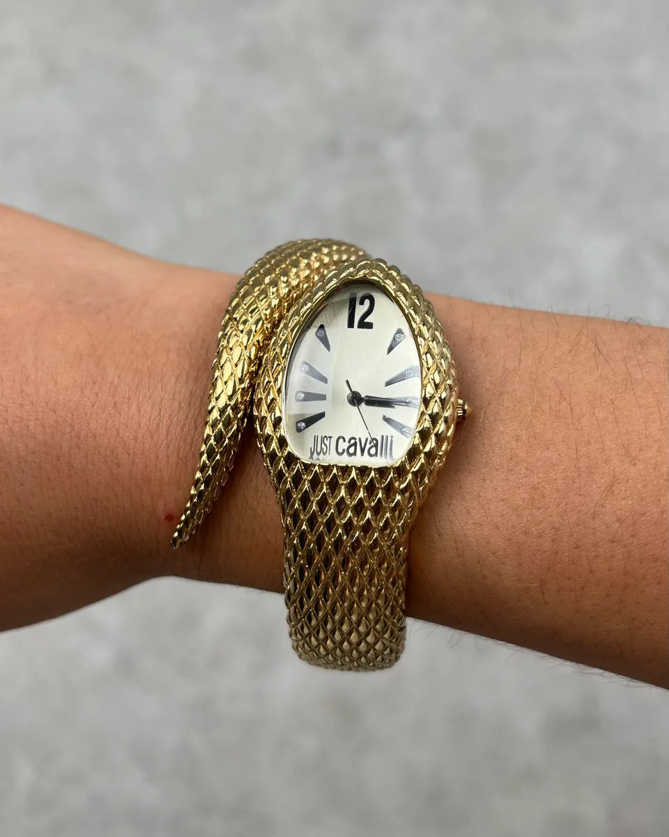 2010s Cavalli Golden Snake Bracelet Watch  gcaBIzE 2
