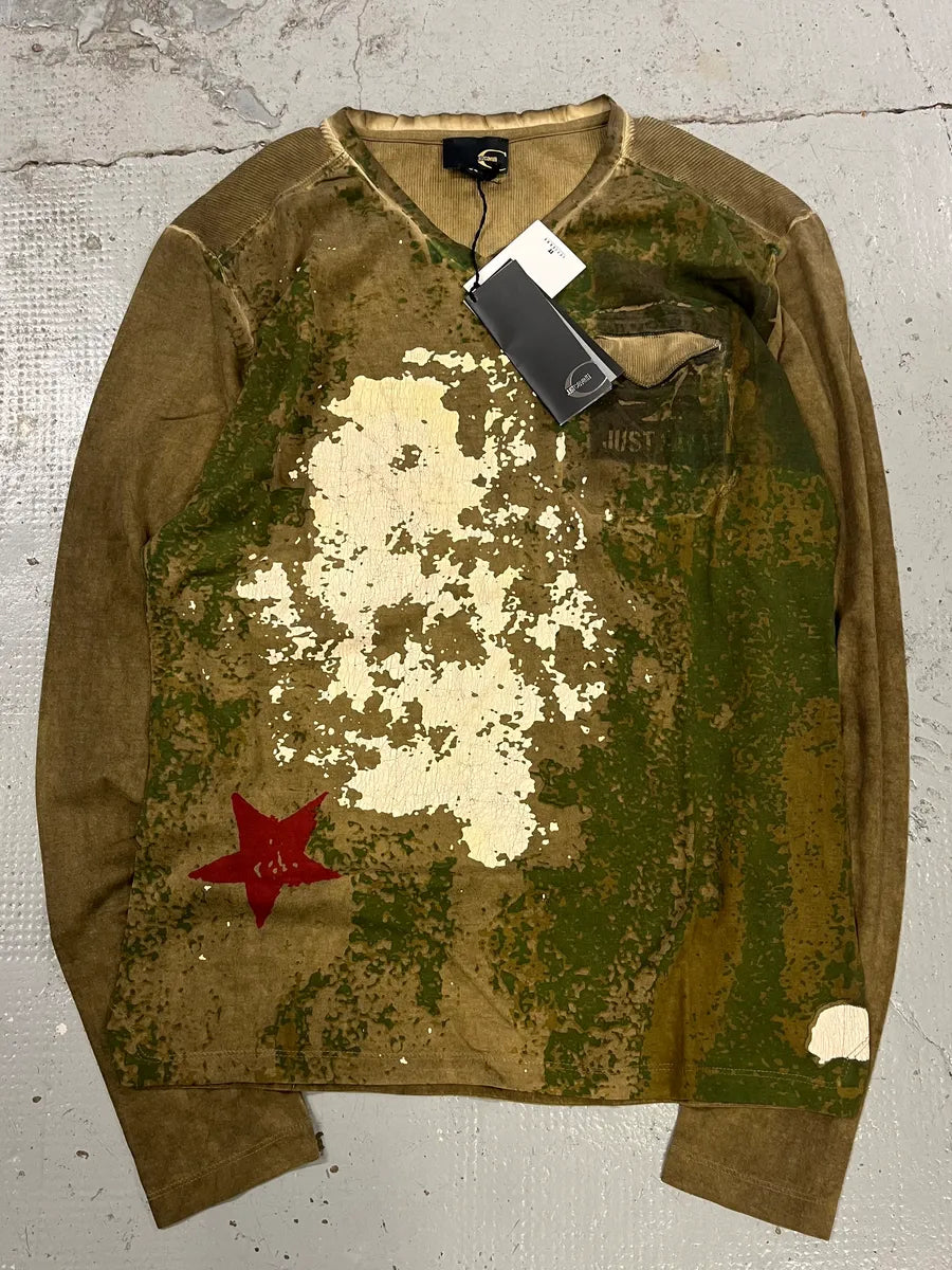 2010s Cavalli Green Military Longsleeves  OLyRRYi 3